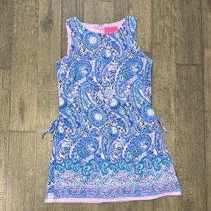 Lilly Pulitzer Blue and Pink Paisley Romper Dress